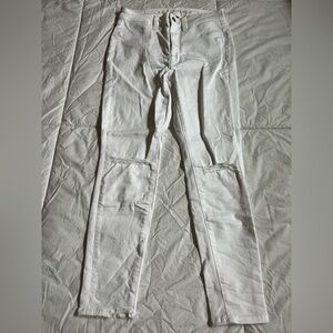 American Eagle - White Distressed Skinny Jeans